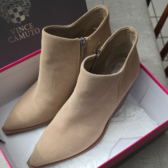 Vince Camuto Women's Beige Ankle Booties - Picture 1 of 8